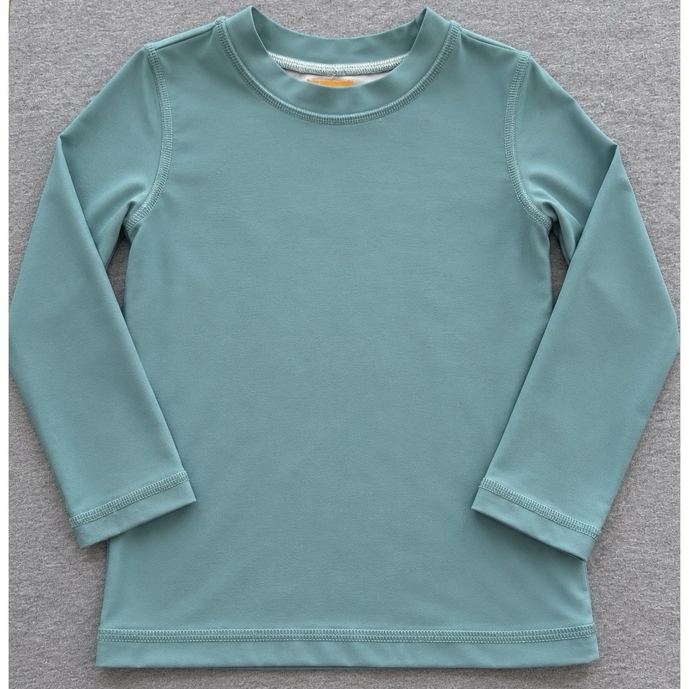 Caden Lane Long Sleeve Swim Rash Guard Top Green 18-24M Excellent